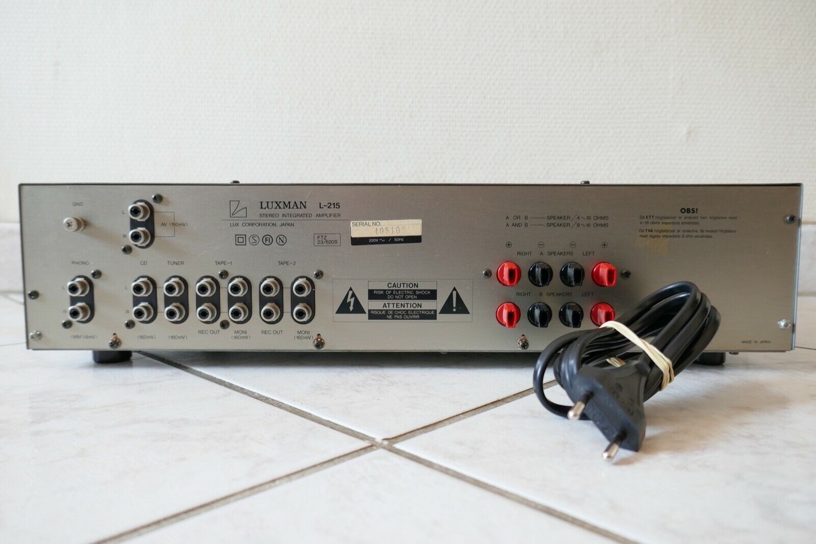 amplificateur amplifier luxman l-215 vintage occasion