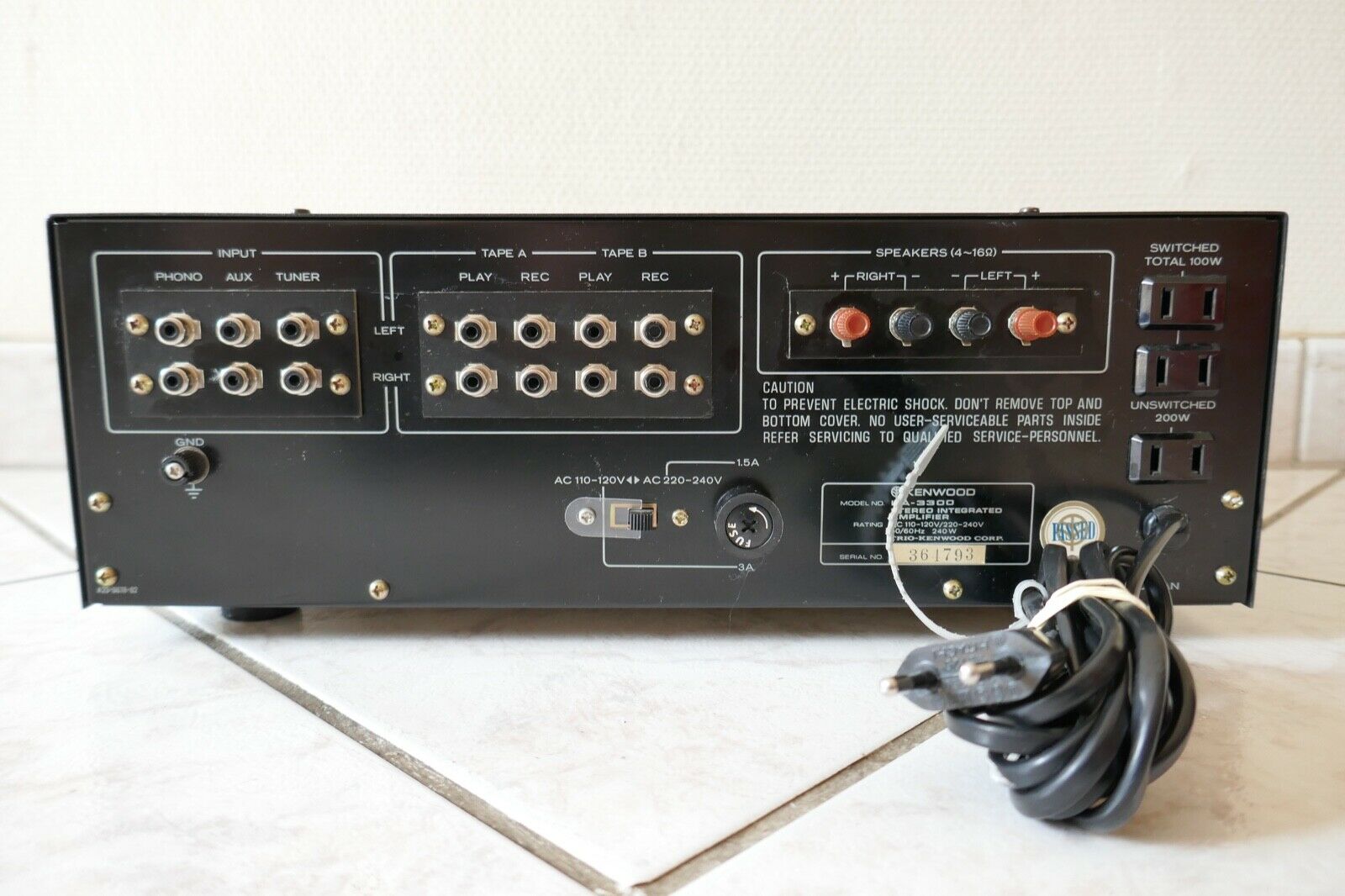 amplificateur amplifier kenwood ka-3300 vintage occasion