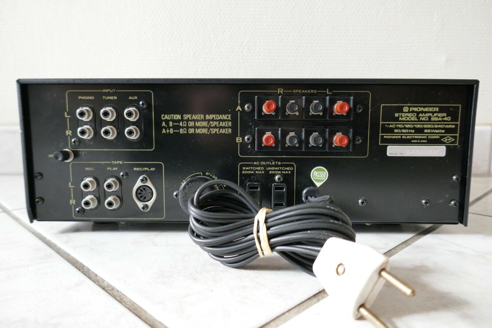 amplificateur amplifier pioneer ssa-40 vintage occasion