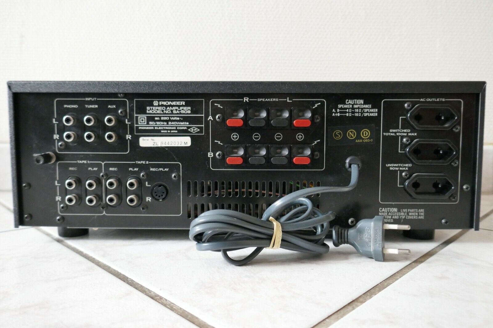 amplificateur amplifier pioneer sa-508 vintage occasion