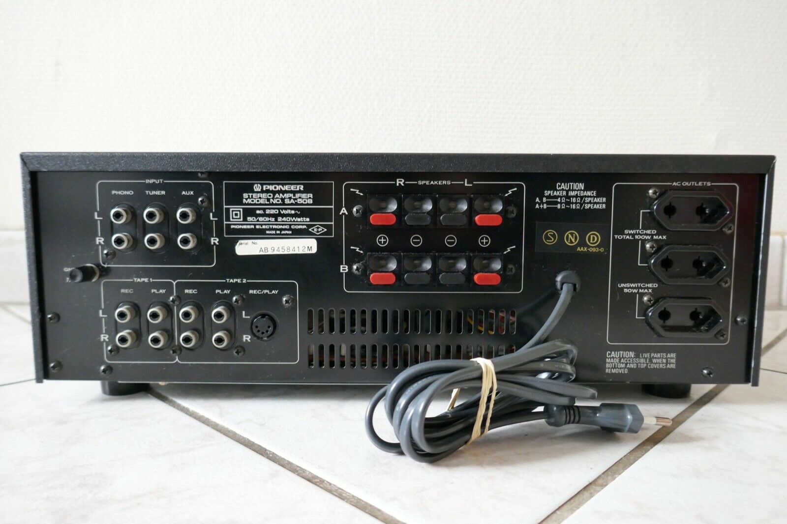 amplificateur amplifier pioneer SA-508 occasion vintage
