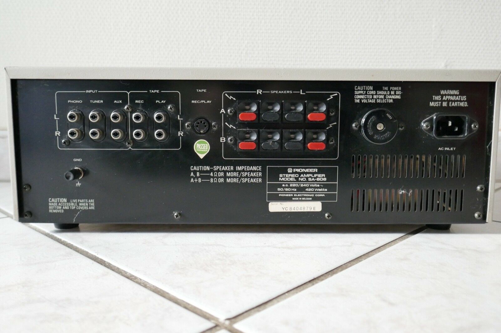 amplificateur amplifier pioneer sa-606 vintage occasion