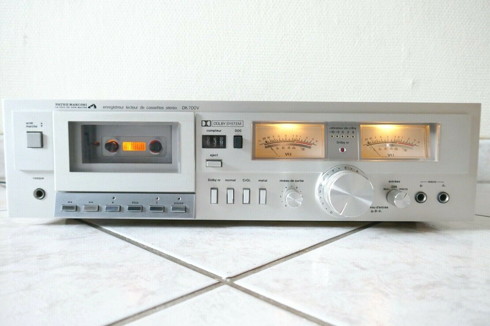 lecteur cassette tape deck pathé marconi dk 700v vintage occasion