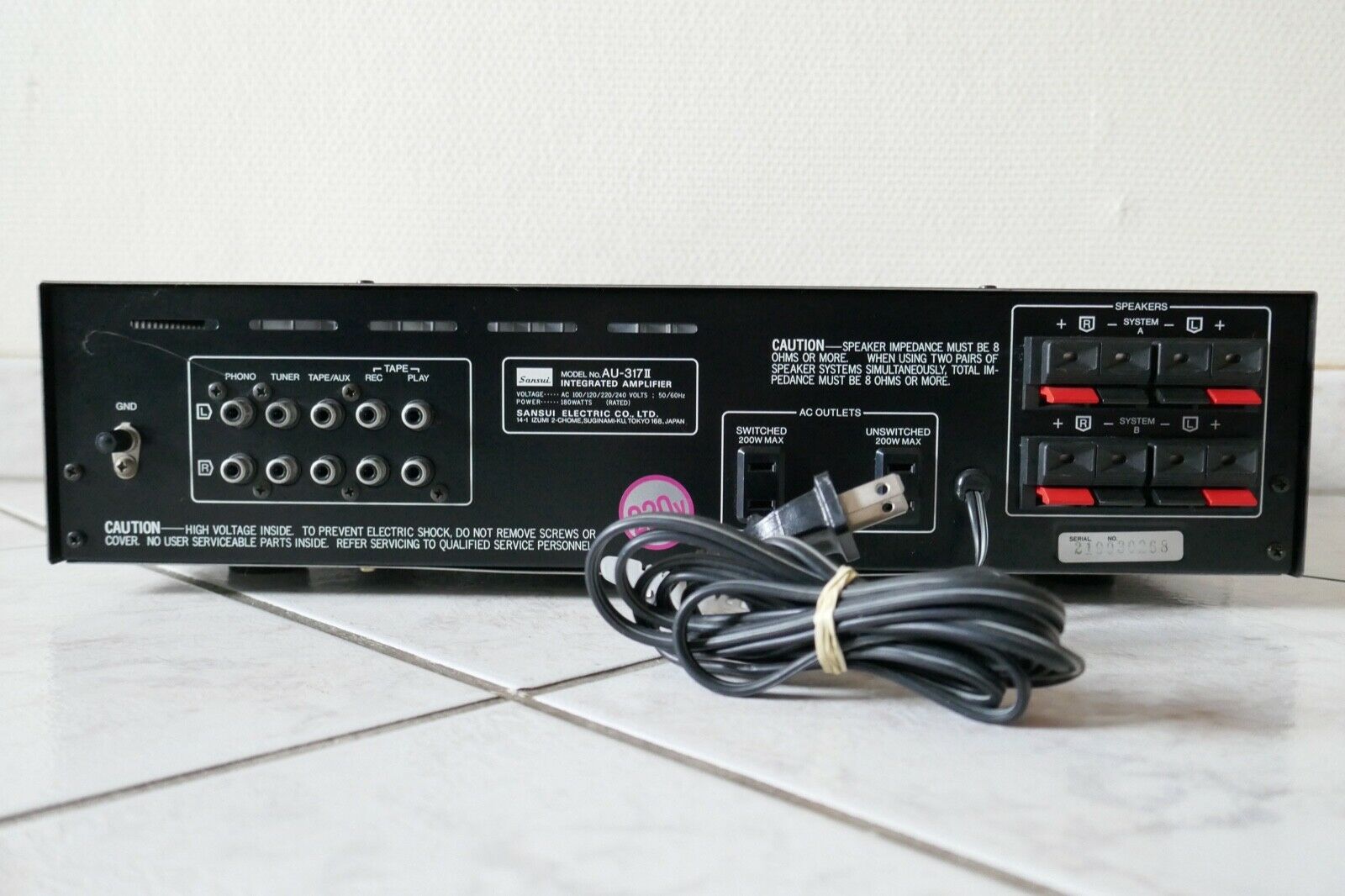 amplificateur amplifier sansui AU-317 II vintage occasion