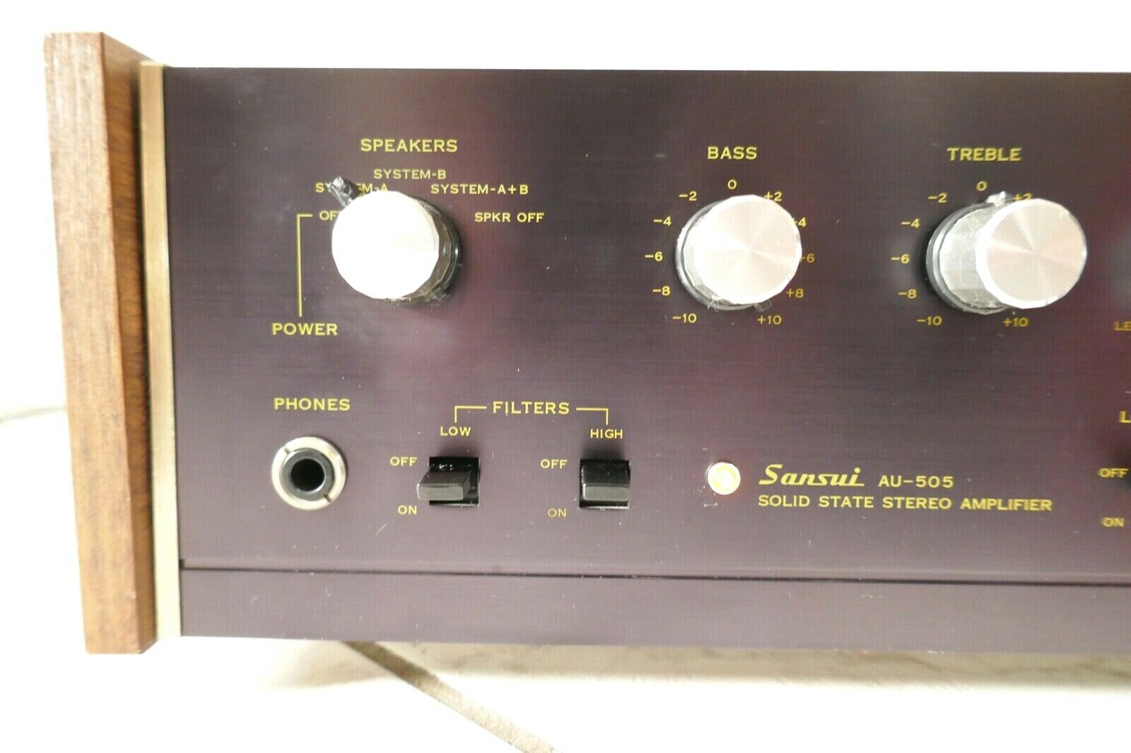 AMPLIFICATEUR SANSUI SOLID STATE STEREO AMPLIFIER AU-505 VINTAGE ...