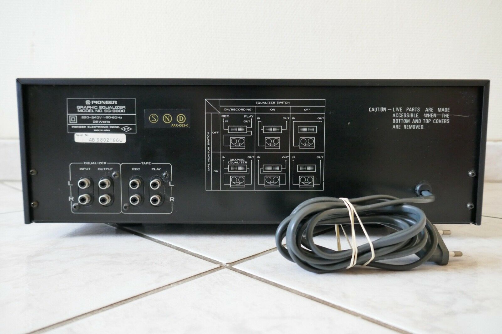 EQUALISEUR EGALISEUR PIONEER GRAPHIC EQUALIZER SG9800 / VINTAGE HIFI
