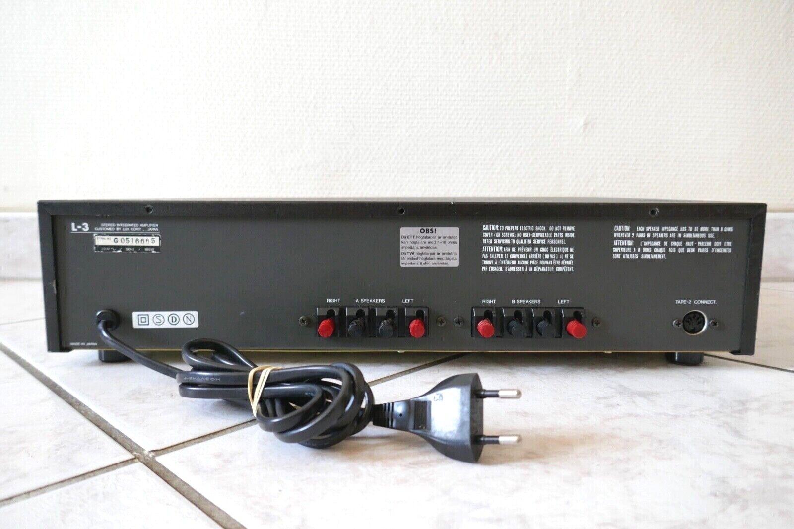 amplificateur amplifier Luxman L-3 vintage occasion