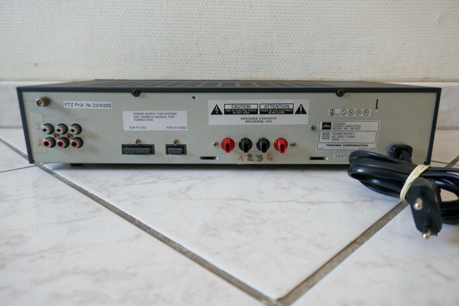 amplificateur amplifier toshiba SB-M12 vintage occasion