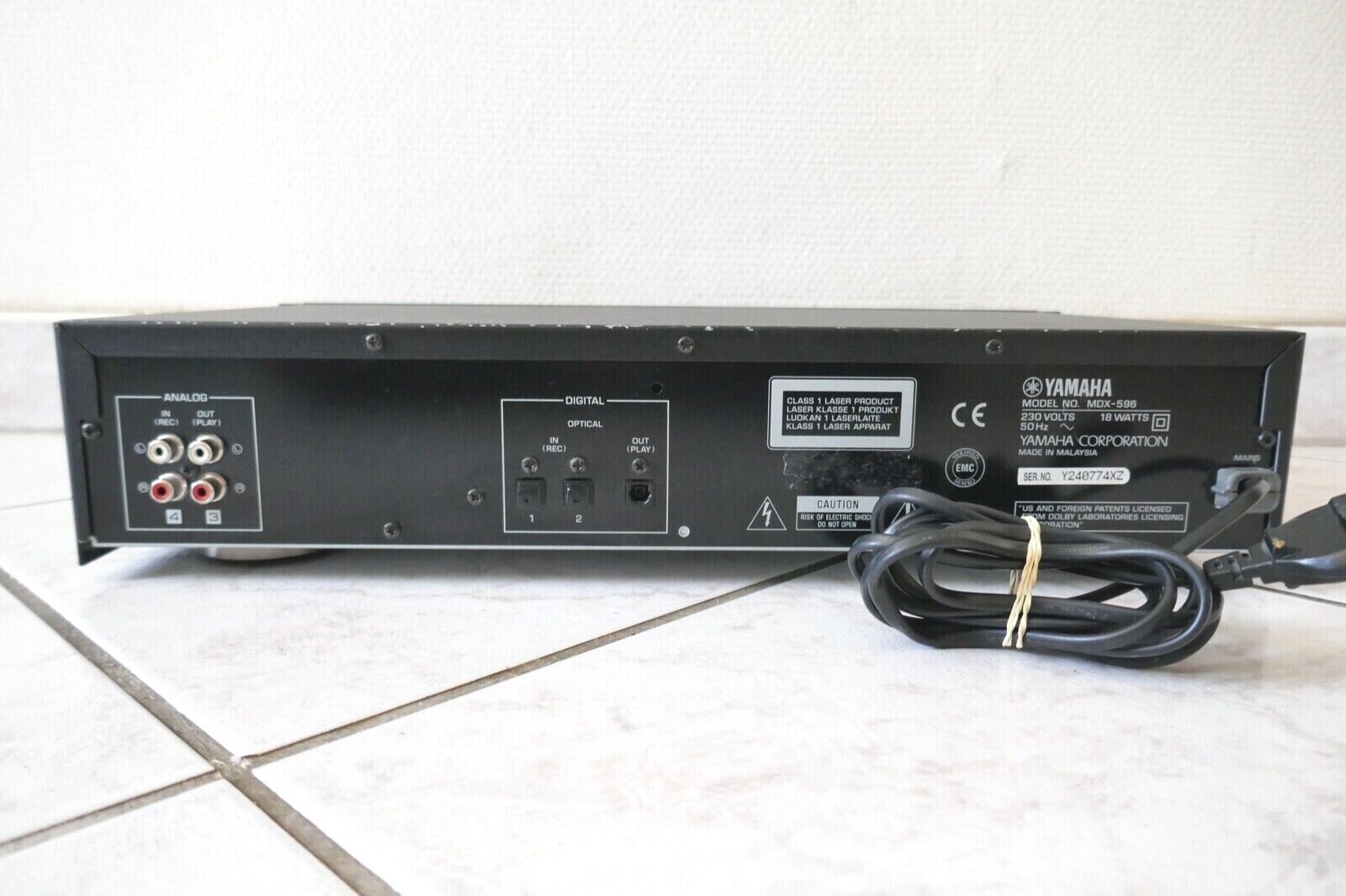 LECTEUR YAMAHA NATURAL SOUND MINIDISC RECORDER MDX596 / VINTAGE HIFI