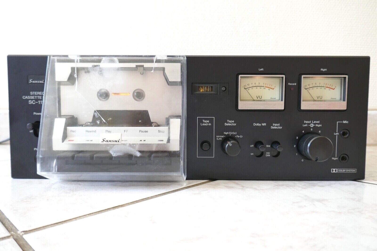 lecteur de cassette tape deck sansui sc-1110 vintage occasion