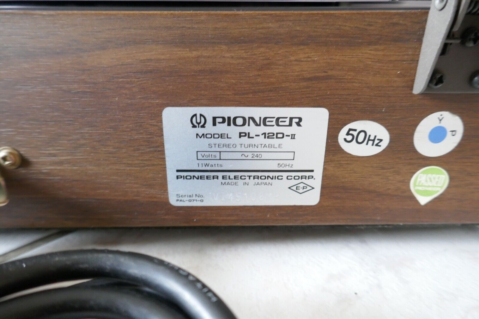 platine vinyle turntable pioneer pl-12dII vintage occasion