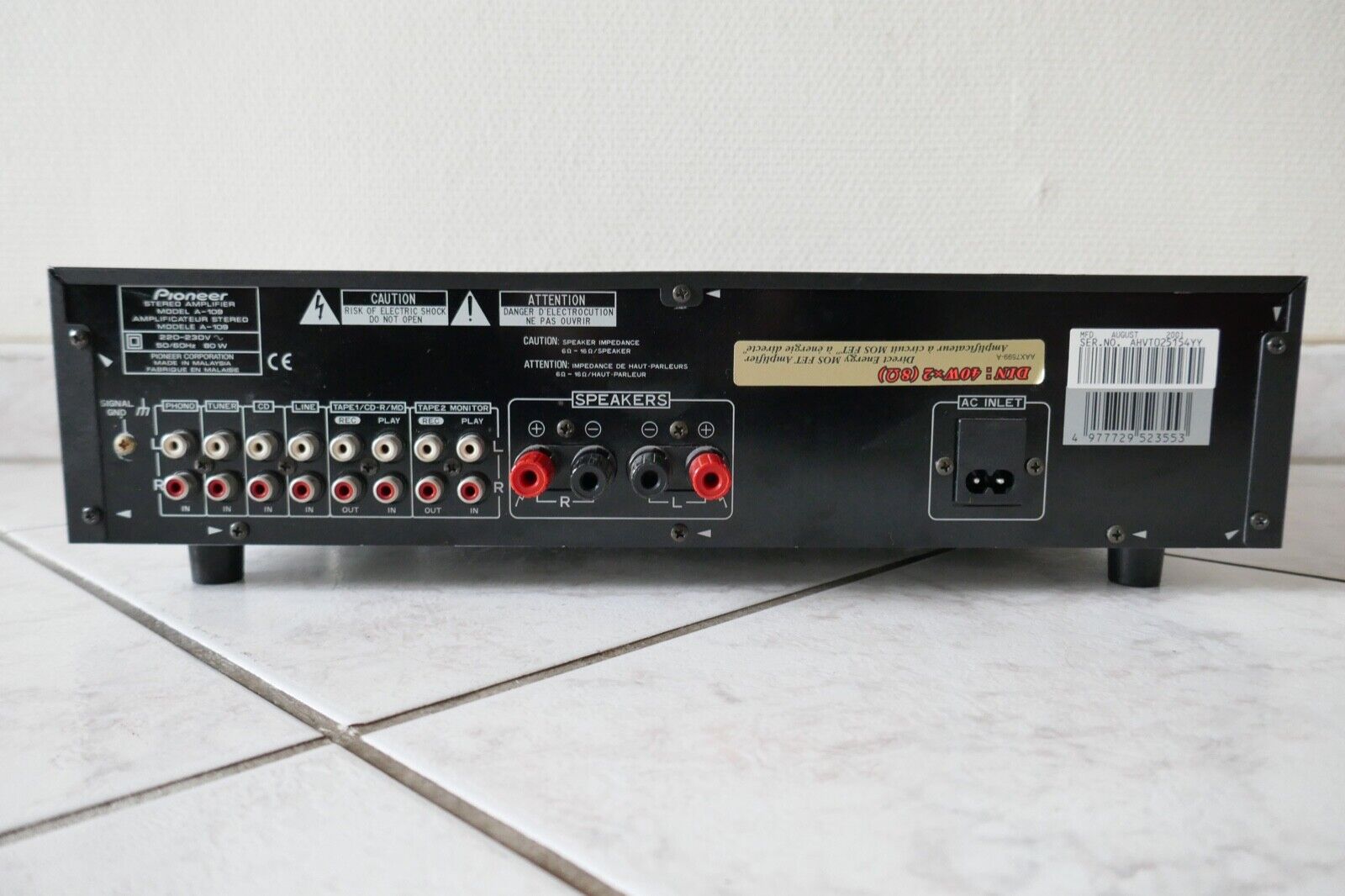 amplificateur amplifier pioneer a-109 vintage occasion