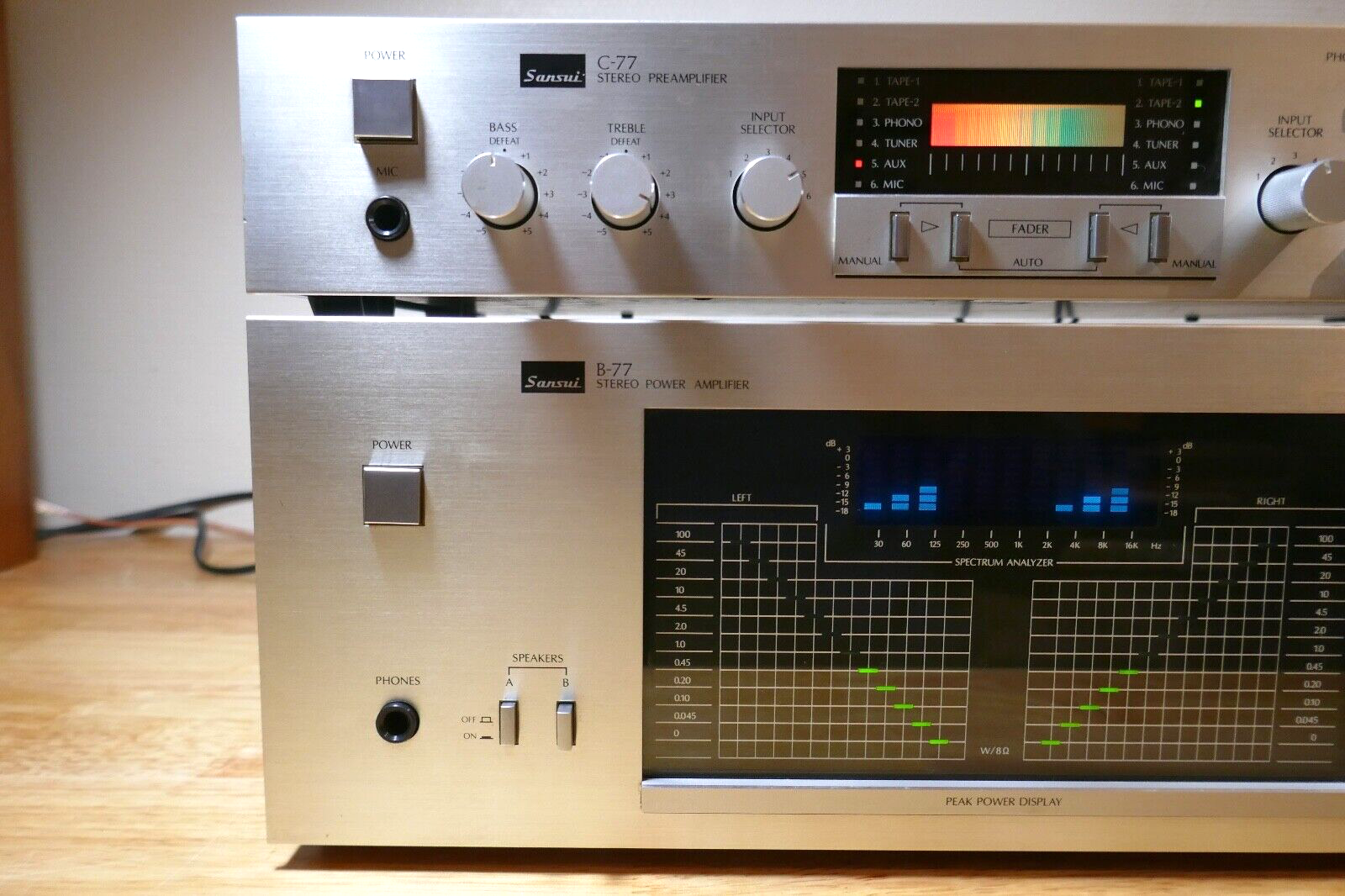 amplificateur préamplificateur SANSUI B-77 C-77 vintage occasion
