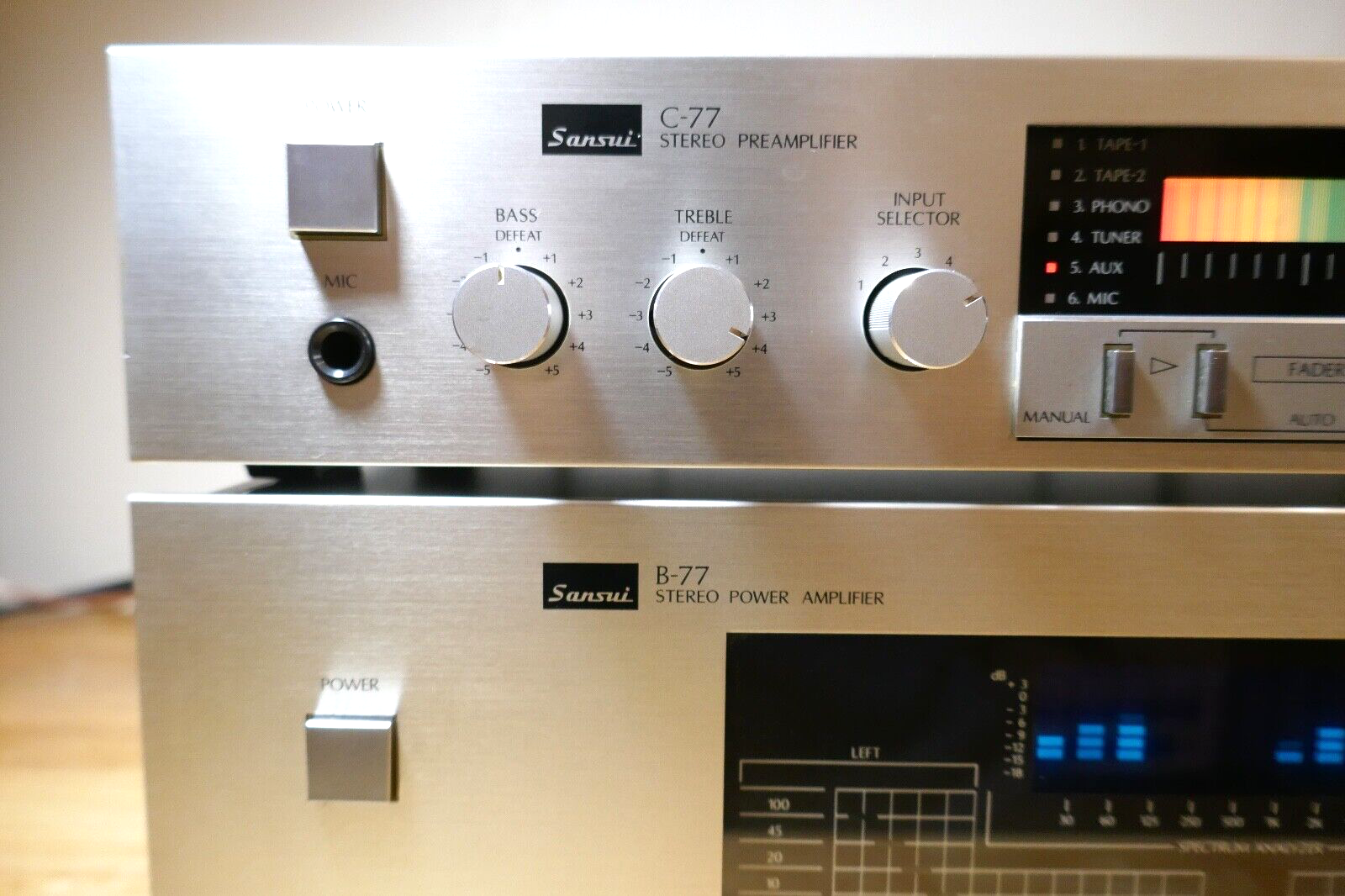 amplificateur préamplificateur SANSUI B-77 C-77 vintage occasion