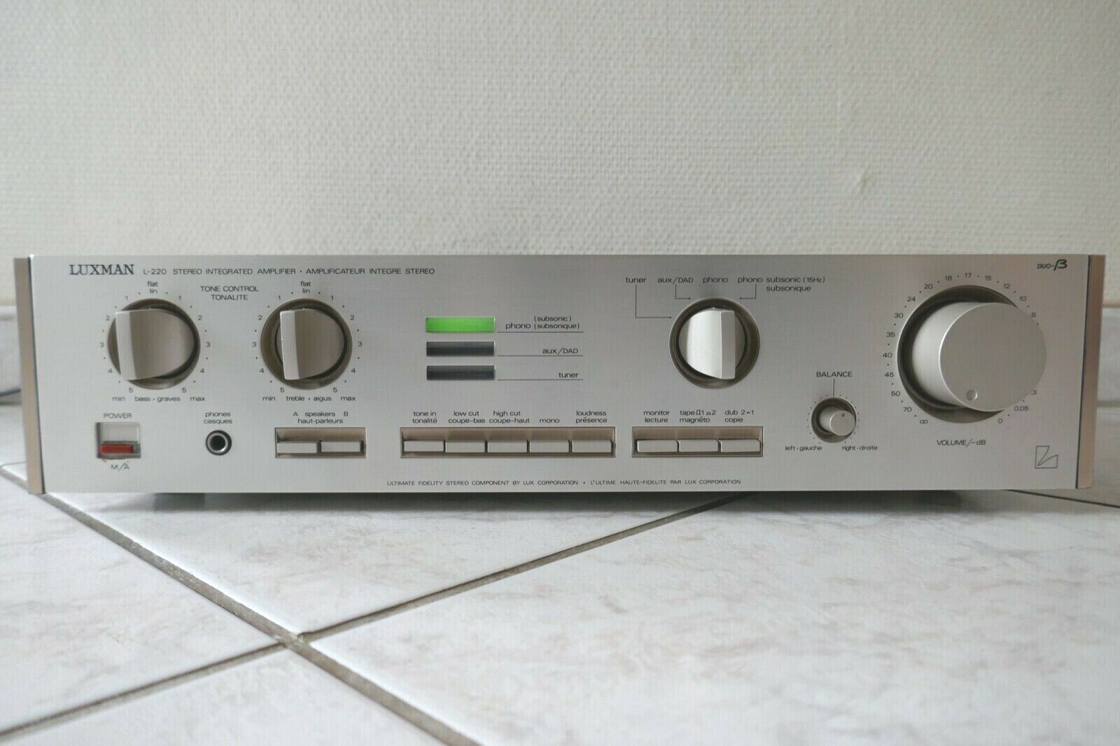 amplificateur amplifier luxman L-220 vintage occasion