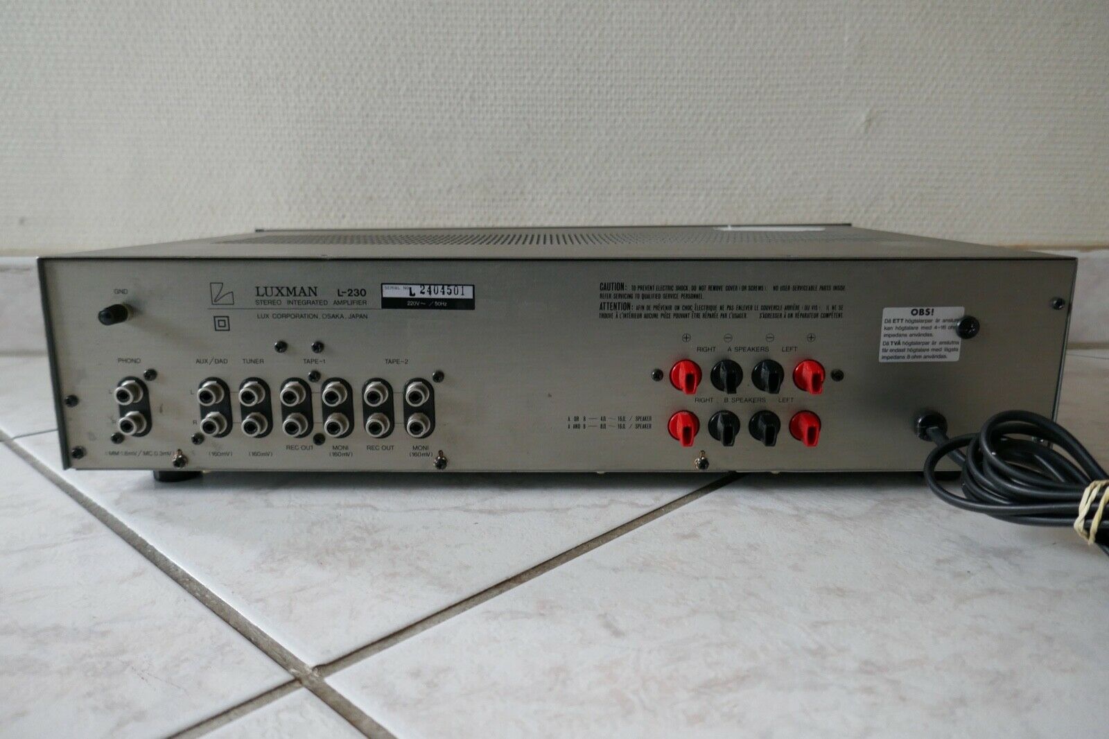 amplificateur amplifier luxman L-230 vintage occasion