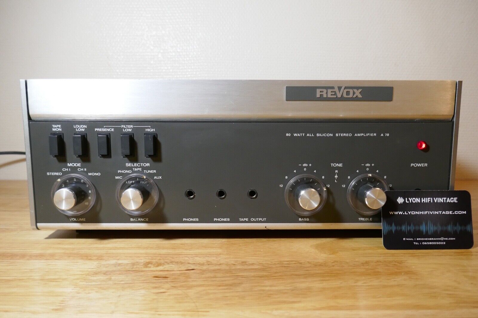 amplificateur amplifier Revox A 78 vintage occasion
