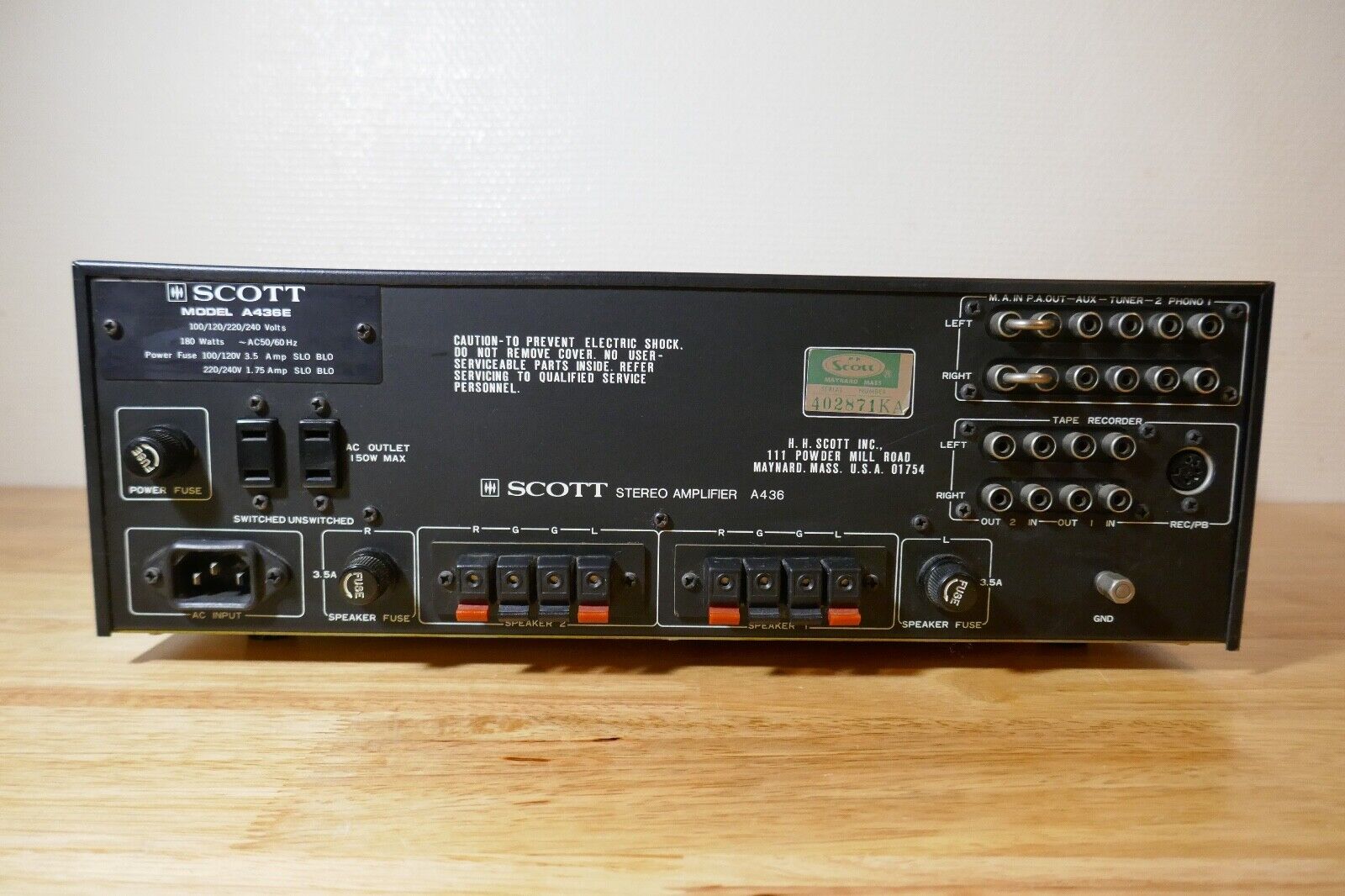 amplificateur amplifier Scott A 436 vintage occasion