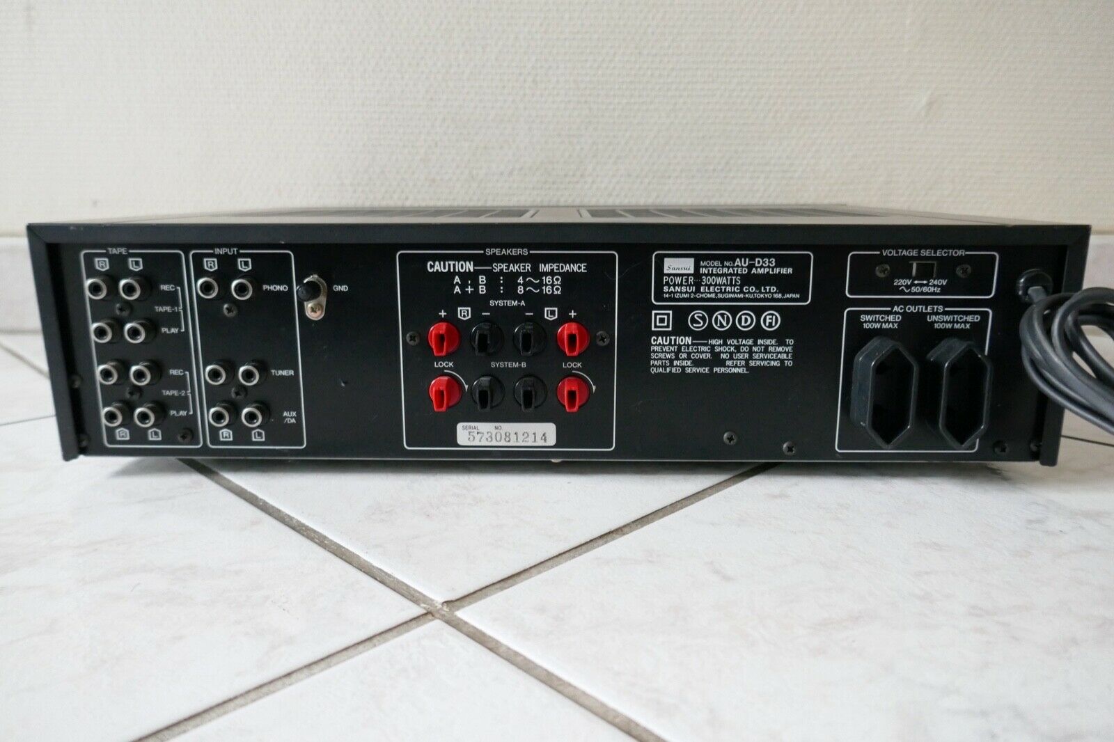 amplificateur amplifier sansui AU-D33 vintage occasion