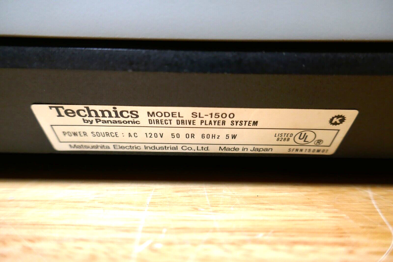 platine vinyle turntable technics sl-1500 vintage occasion