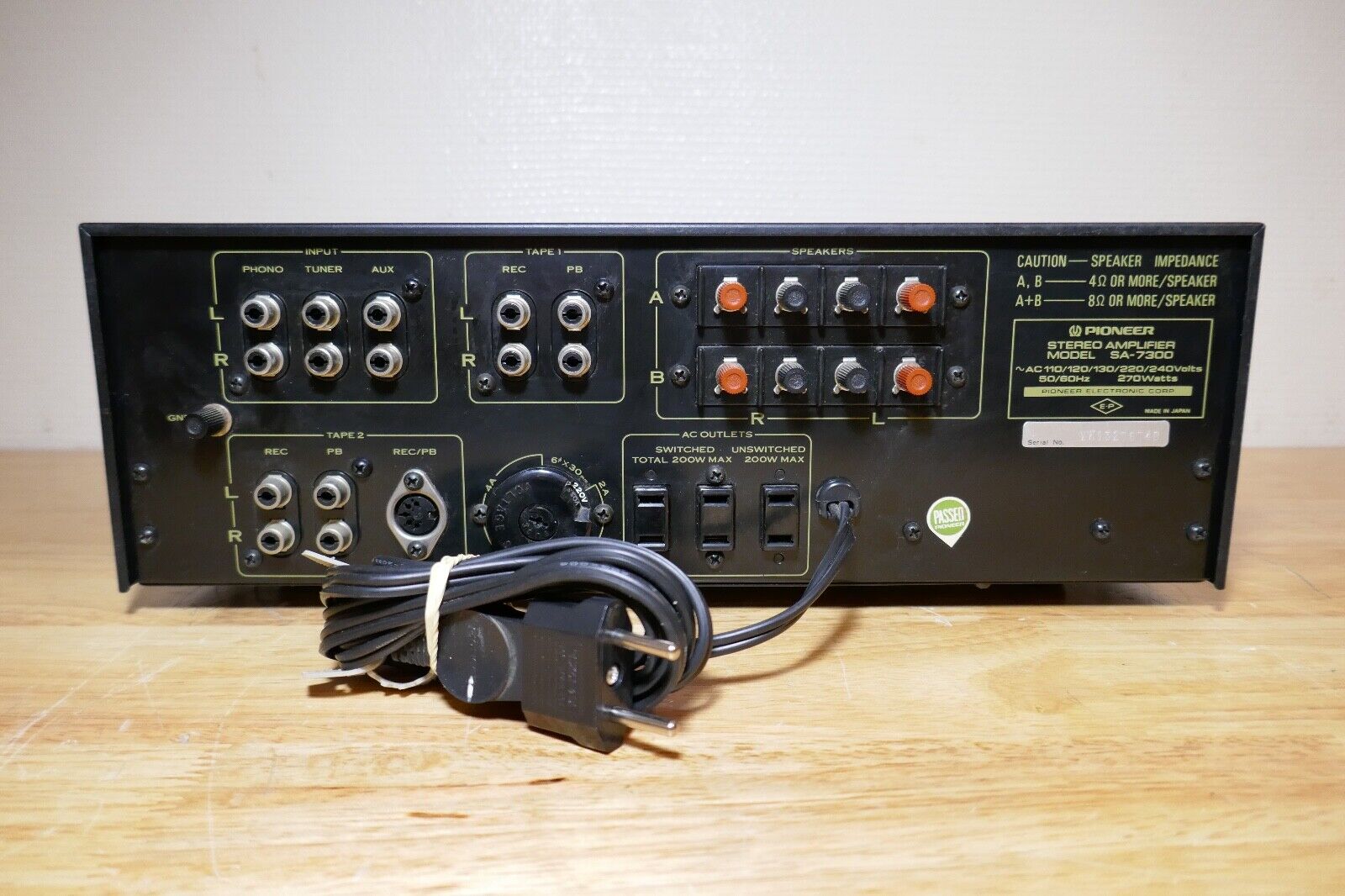 amplificateur amplifier pioneer sa-7300 vintage occasion