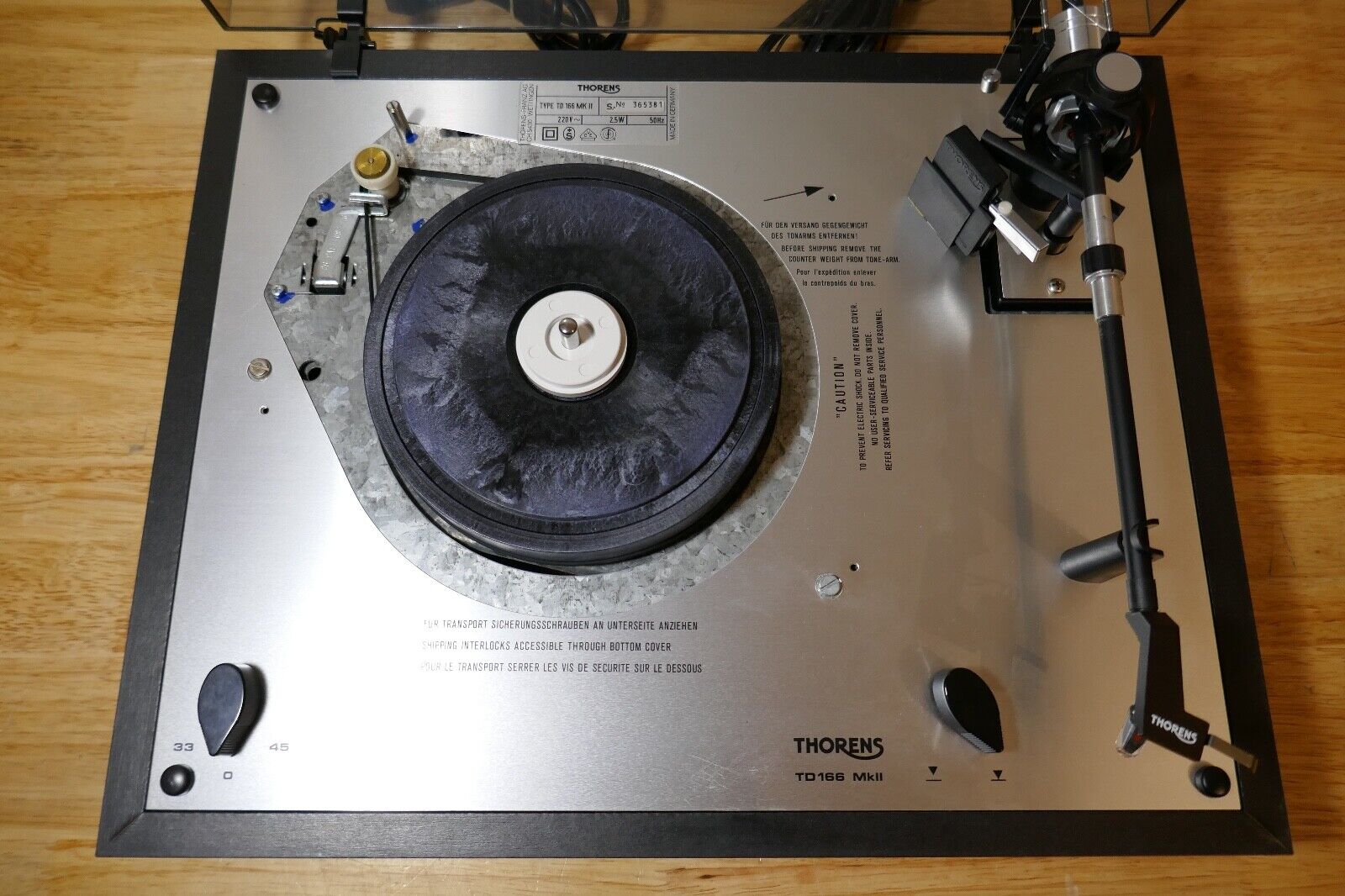 platine vinyle turntable Thorens td-166 mkII vintage occasion