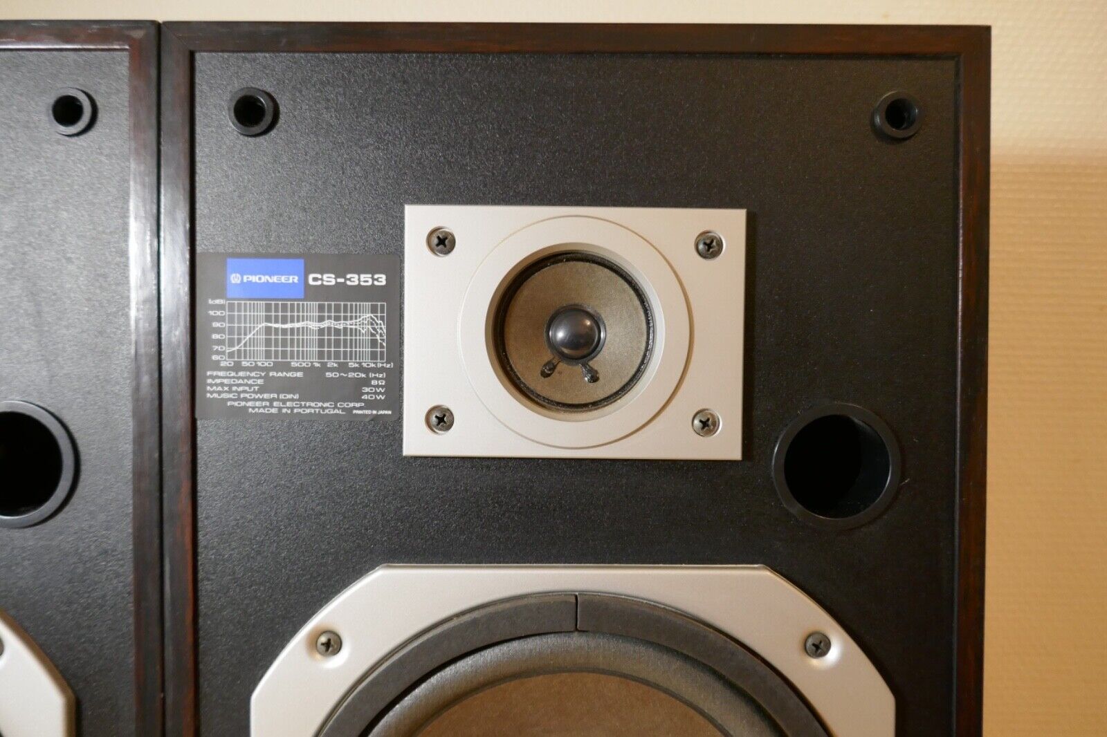 enceintes speakers Pioneer cs-353 vintage occasion