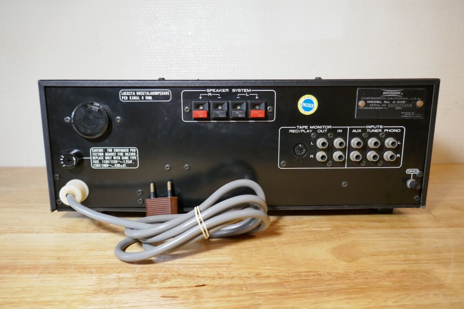 amplificateur amplifier superscope Marantz a-530 vintage occasion