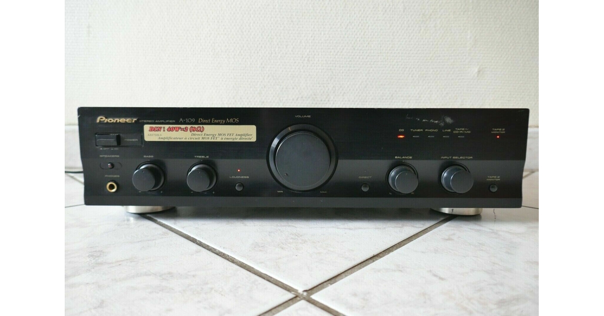 Amplificateur Intégré Pioneer A-109 – Révisé, Entrées Phono/aux, 2 Canaux, Vintage