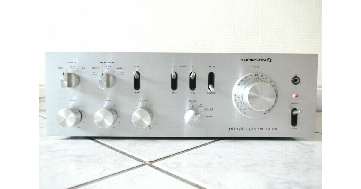 Ampli Vintage Thomson PA 3045T Avec Tuner, Son Stéréo Qui Déchire !