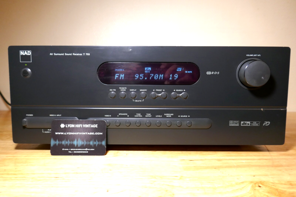 Ampli NAD T 753 – Surround Sound Receiver – Vintage – Fonctionnel – Occasion