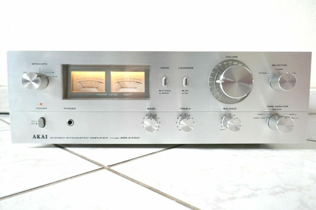 Amplificateur Akai AM-M459 - Puissance Stéréo Vintage, 5 Entrées RCA