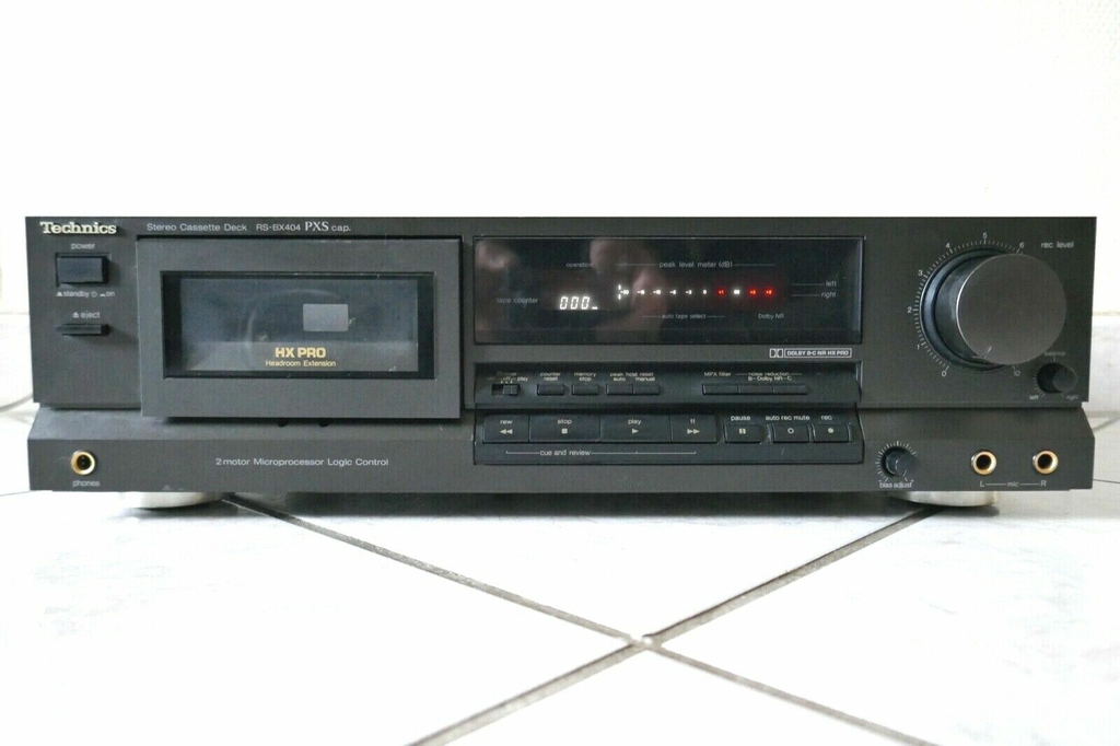 LECTEUR DE CASSETTE TECHNICS STEREO CASSETTE DECK RS BX404 VINTAGE