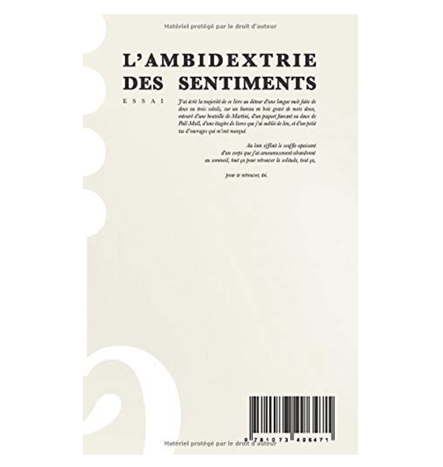 LIVRE L'AMBIDEXTRIE DES SENTIMENTS - LUCAS CLAVEL - MAISON DES AUDACIEUX -  LES COUPS DE COEUR/Plaisir de lire - Par Amour