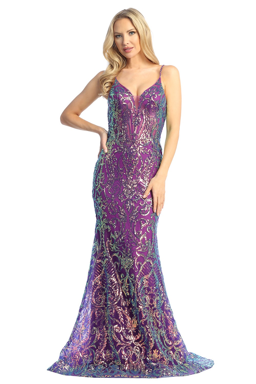 Robe sirène sans manches,