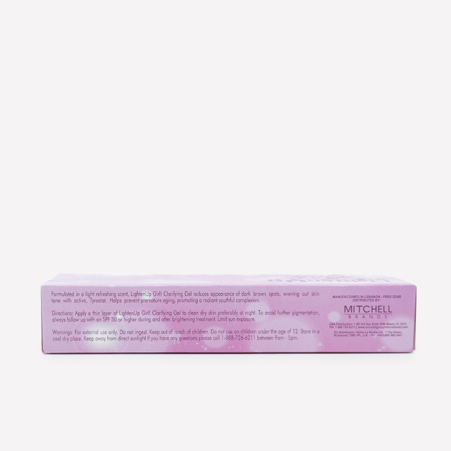 Lighten Up Girl Claryfing Gel Box side