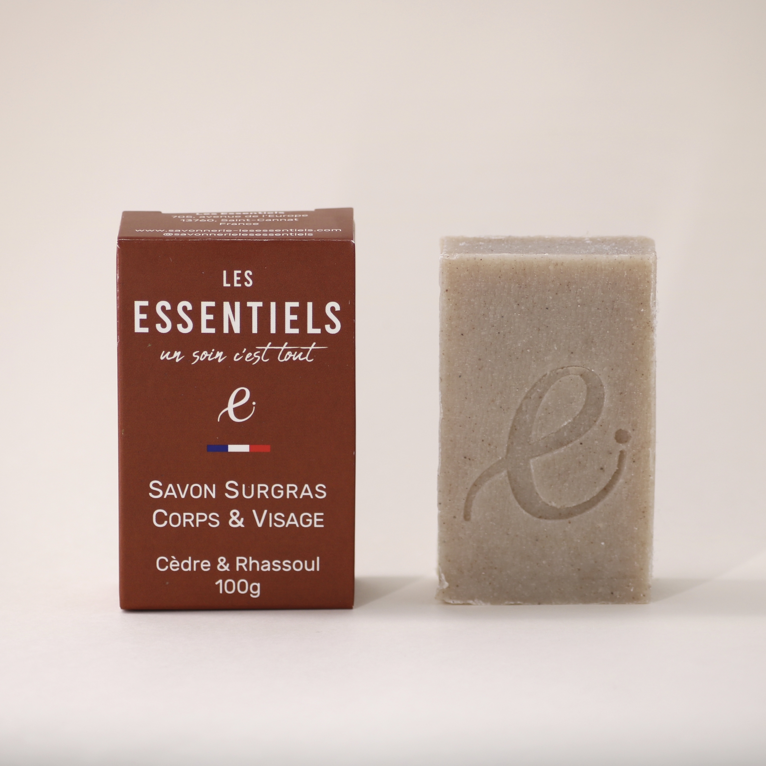 Savon surgras bio Cèdre & Rhassoul - 100g - COSMOS Organic