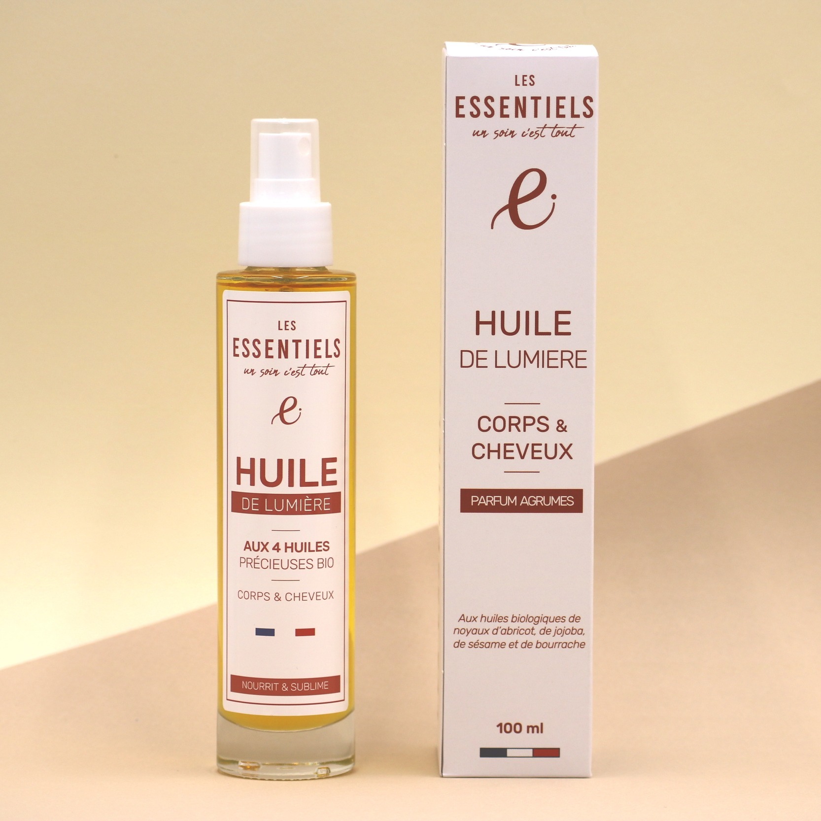 Huile de Lumière bio corps & cheveux – 100ml - COSMOS Organic