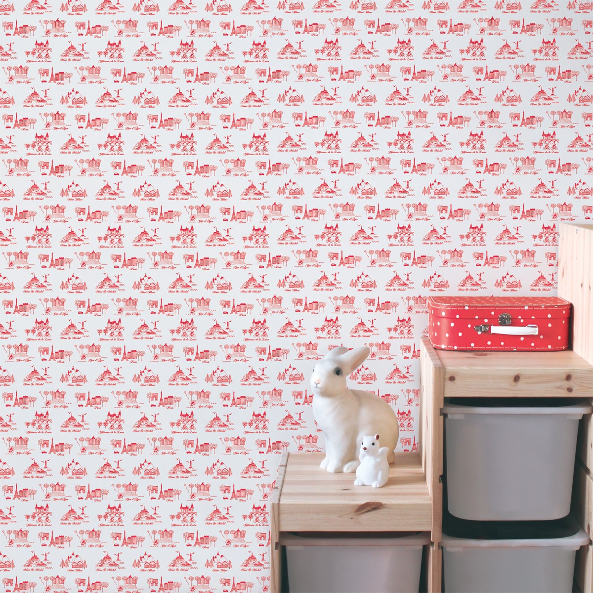 Rouleau De Papier Peint 143185 Bienvenue En France Rose Déco