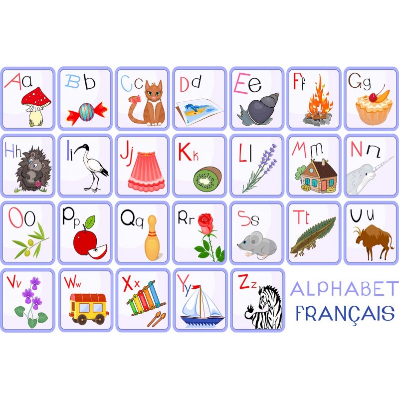 Tapis vinyle enfant alphabet français