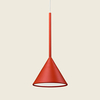 suspension design Figura Cone Lampe rouge orange