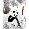 Papier peint adhesif scene animaux panda