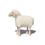 Petit agneau blanc - Tabouret enfant - Repose pied - Hanns Peter Krafft