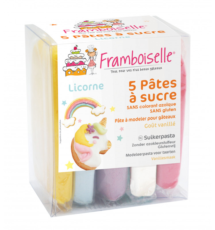 pate a sucre framboiselle x5