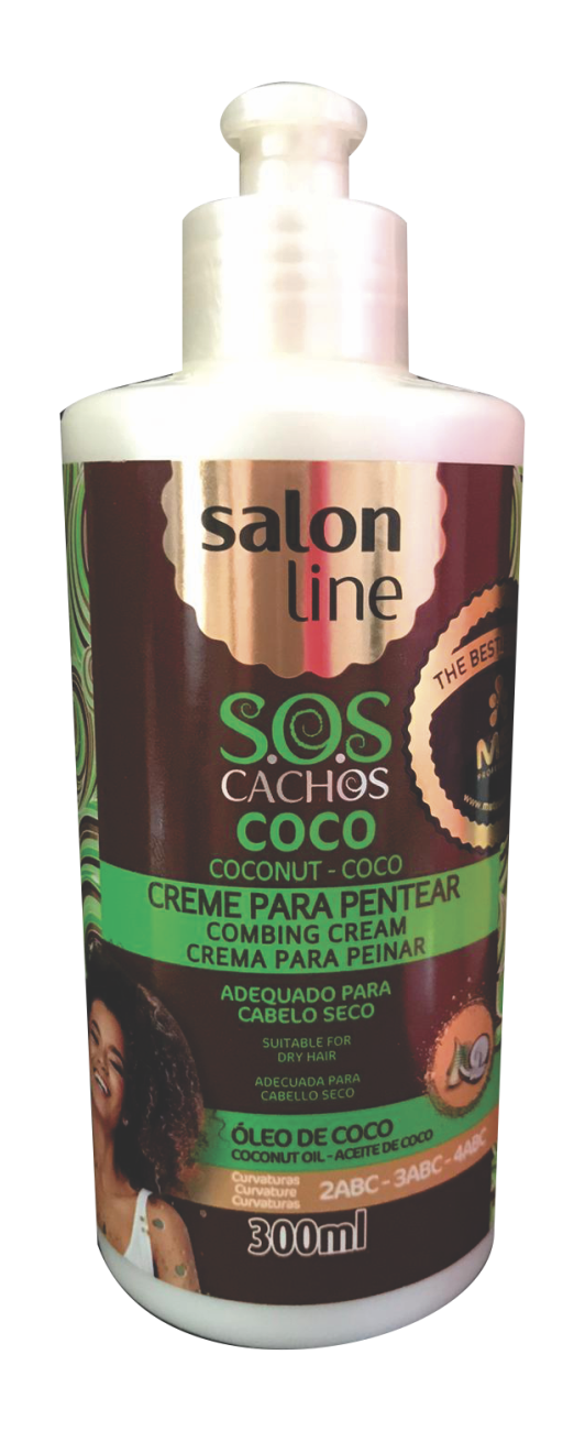 Salon Line Creme De Pentear Sos Cachos Coco 300ml Beaute Du Bresil