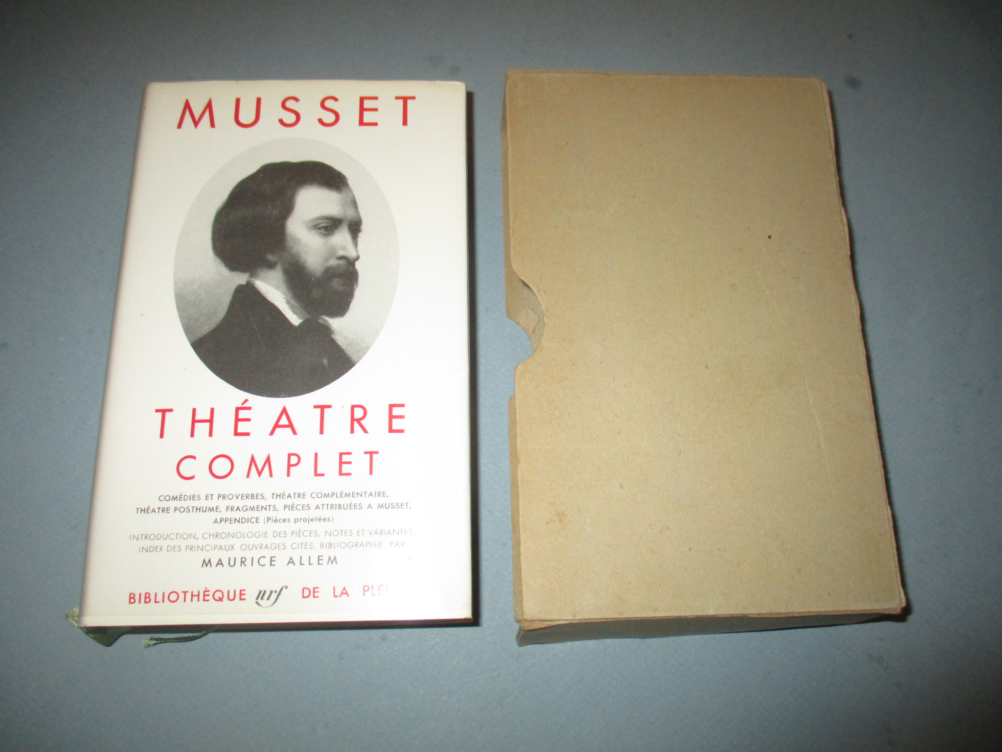 Théâtre complet, Alfred de Musset, La Pléiade 1968