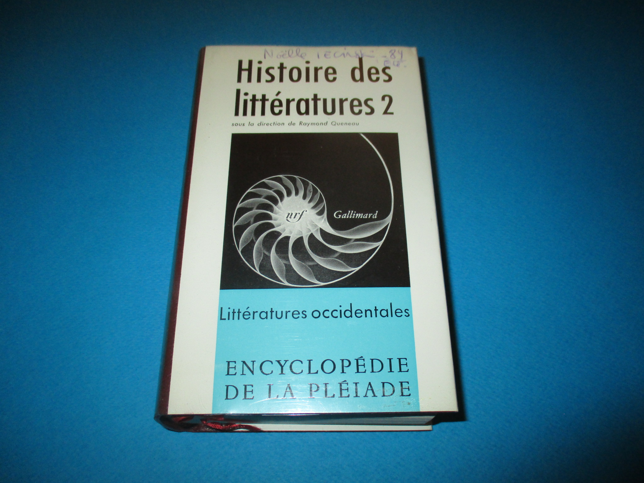 Histoire des Littératures 2, Littératures occidentales, Encyclopédie de la Pléiade 1982