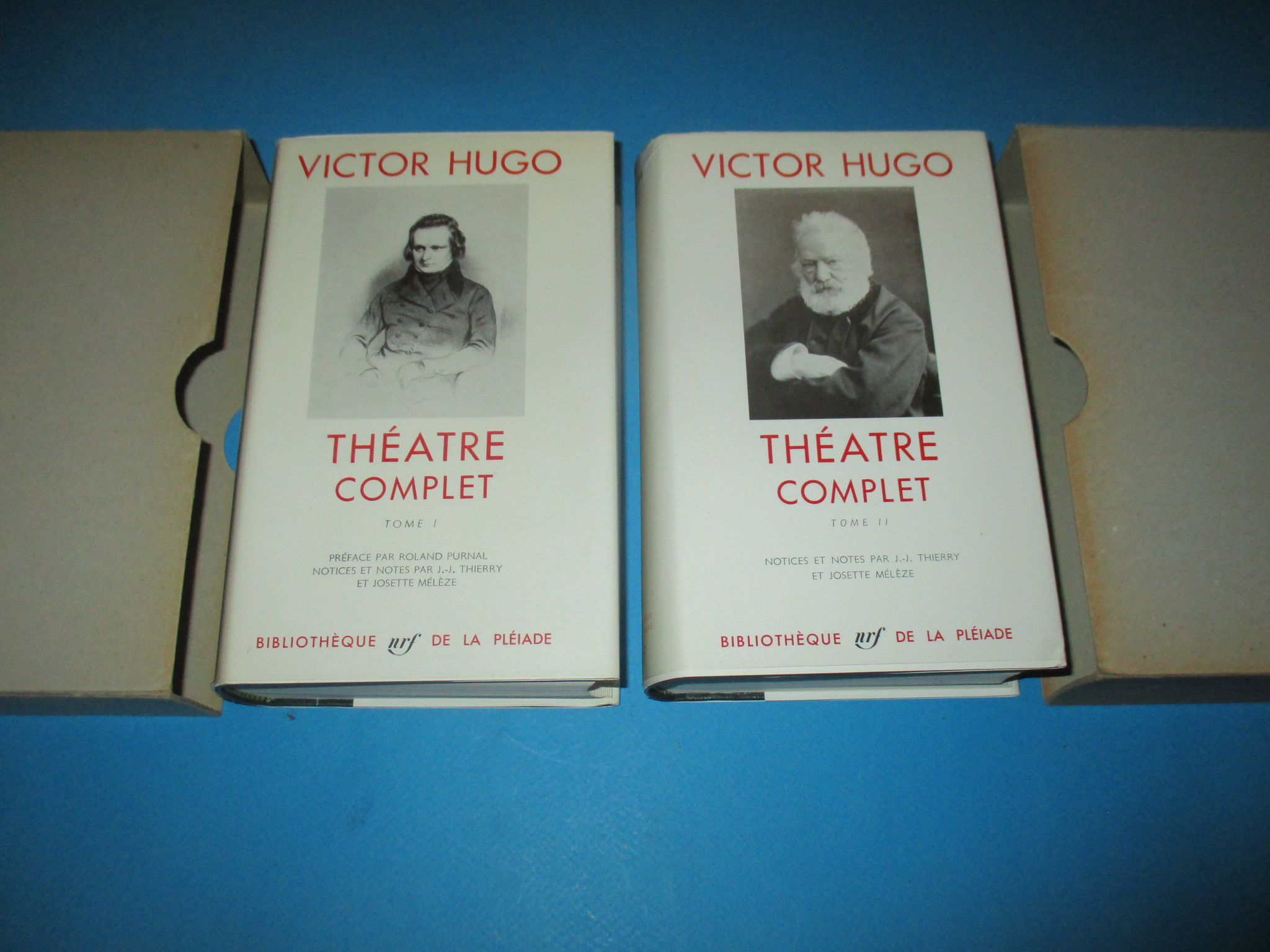 Lot 2 volumes Théâtre complet, Victor Hugo, tomes 1 & 2, La Pléiade 1963-1964