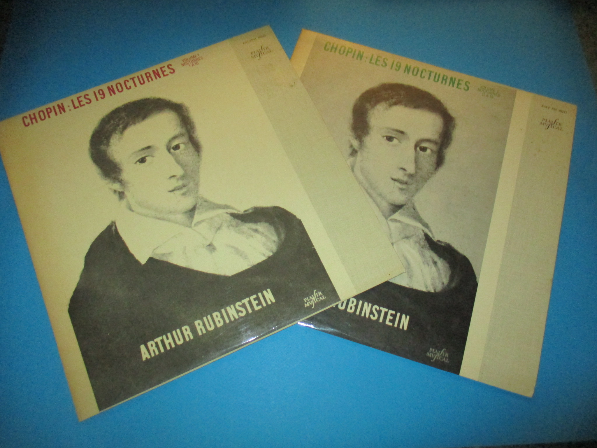 Lot 2 disques Frédéric Chopin, les 19 nocturnes, Arthur Rubinstein, 2 x 33 tours Plaisir Musical EMI La voix de son maître