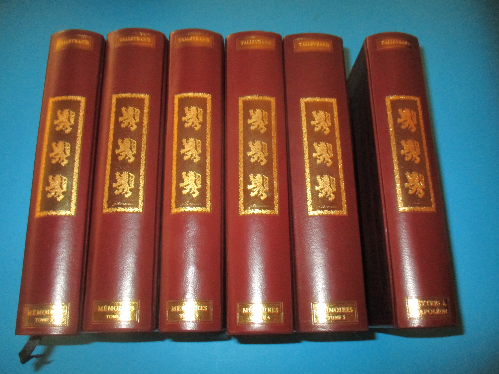 Mémoires de Talleyrand + Lettres de Talleyrand à Napoléon, 6 volumes, Jean de Bonnot 1989